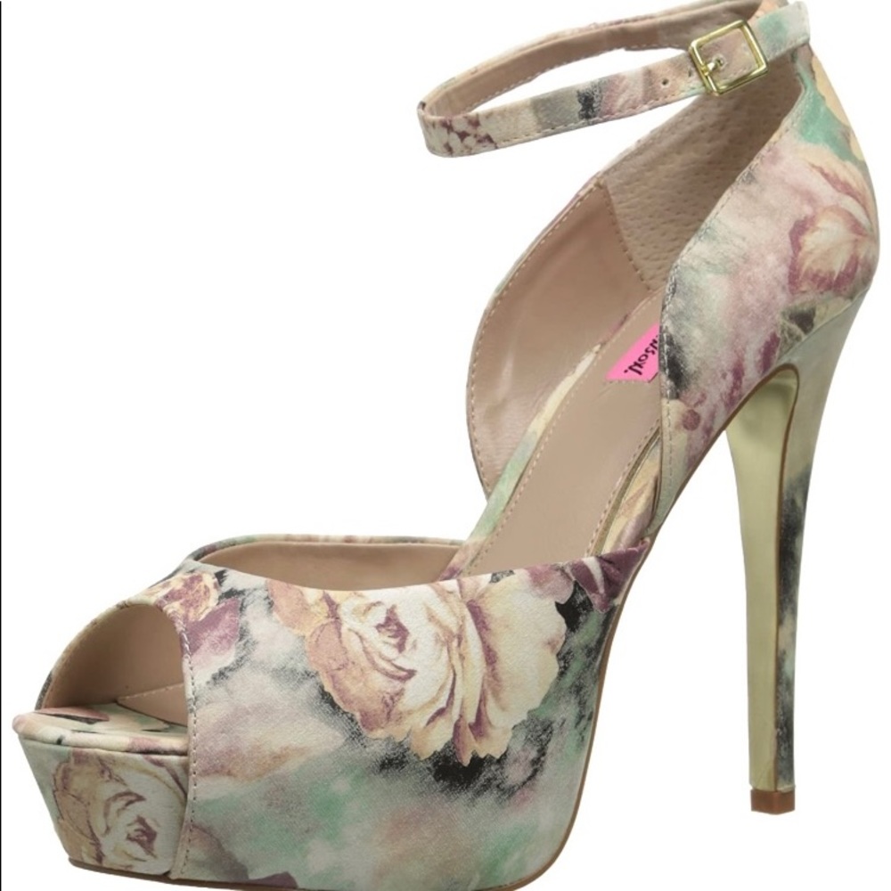 Betsy Johnson Angelick Floral Heels